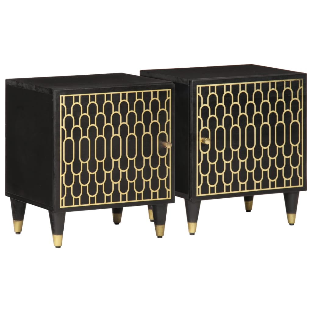 vidaXL Κομοδίνα 2 τεμ. 40 x 33 x 46 εκ. από Μασίφ Ξύλο Μάνγκο