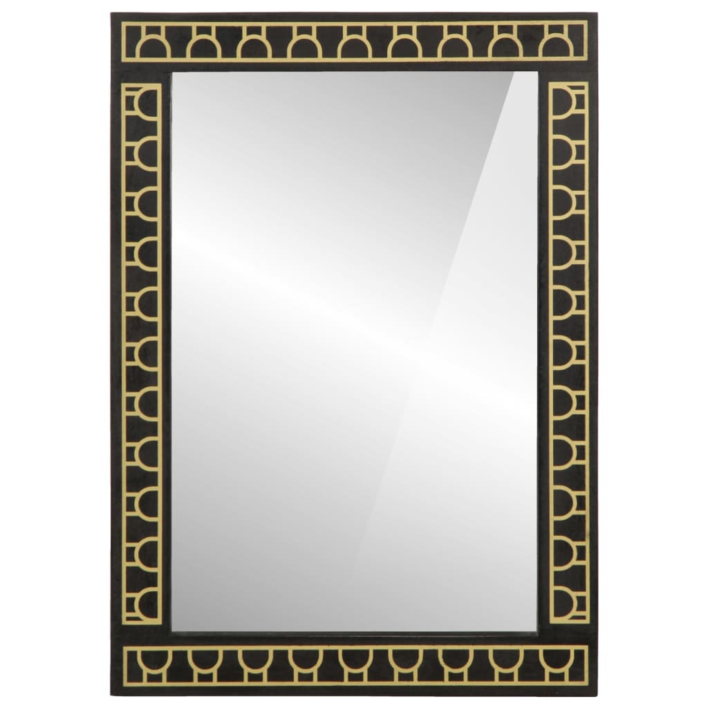 vidaXL Καθρέφτης Μπάνιου 50x70x2,5 εκ. από Μασίφ Ξύλο Μάνγκο/Γυαλί