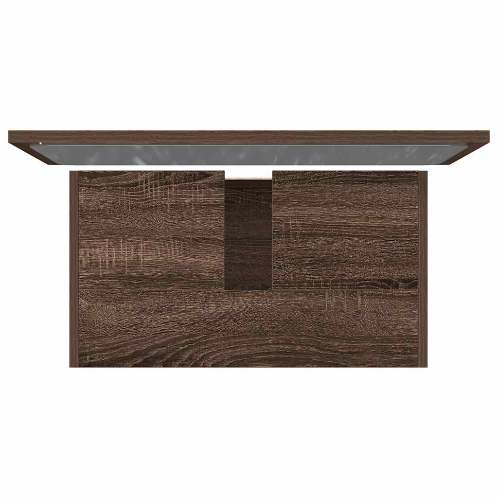 vidaXL Σετ Επίπλων Μπάνιου 2 Τεμαχίων Καφέ Δρυς από Τεχν. Ξύλο