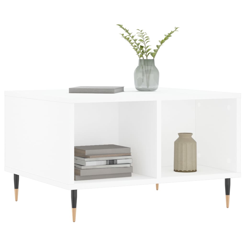 vidaXL Τραπεζάκι Σαλονιού Λευκό 60x50x36,5 εκ. από Επεξεργασμένο Ξύλο