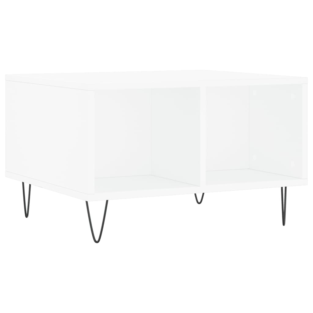 vidaXL Τραπεζάκι Σαλονιού Λευκό 60x50x36,5 εκ. από Επεξεργασμένο Ξύλο