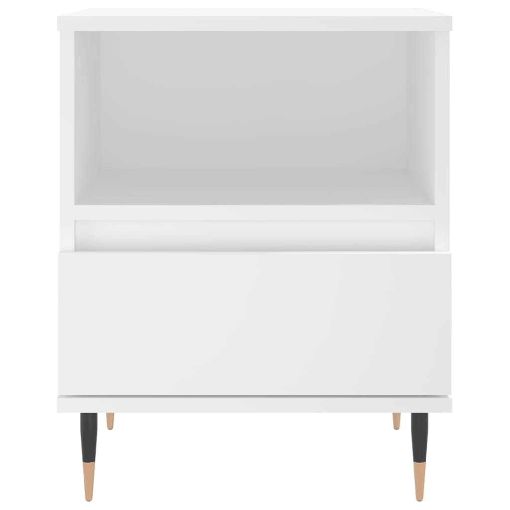 vidaXL Κομοδίνα Λευκά 2 τεμ. 40 x 35 x 50 εκ. από Επεξεργασμένο Ξύλο