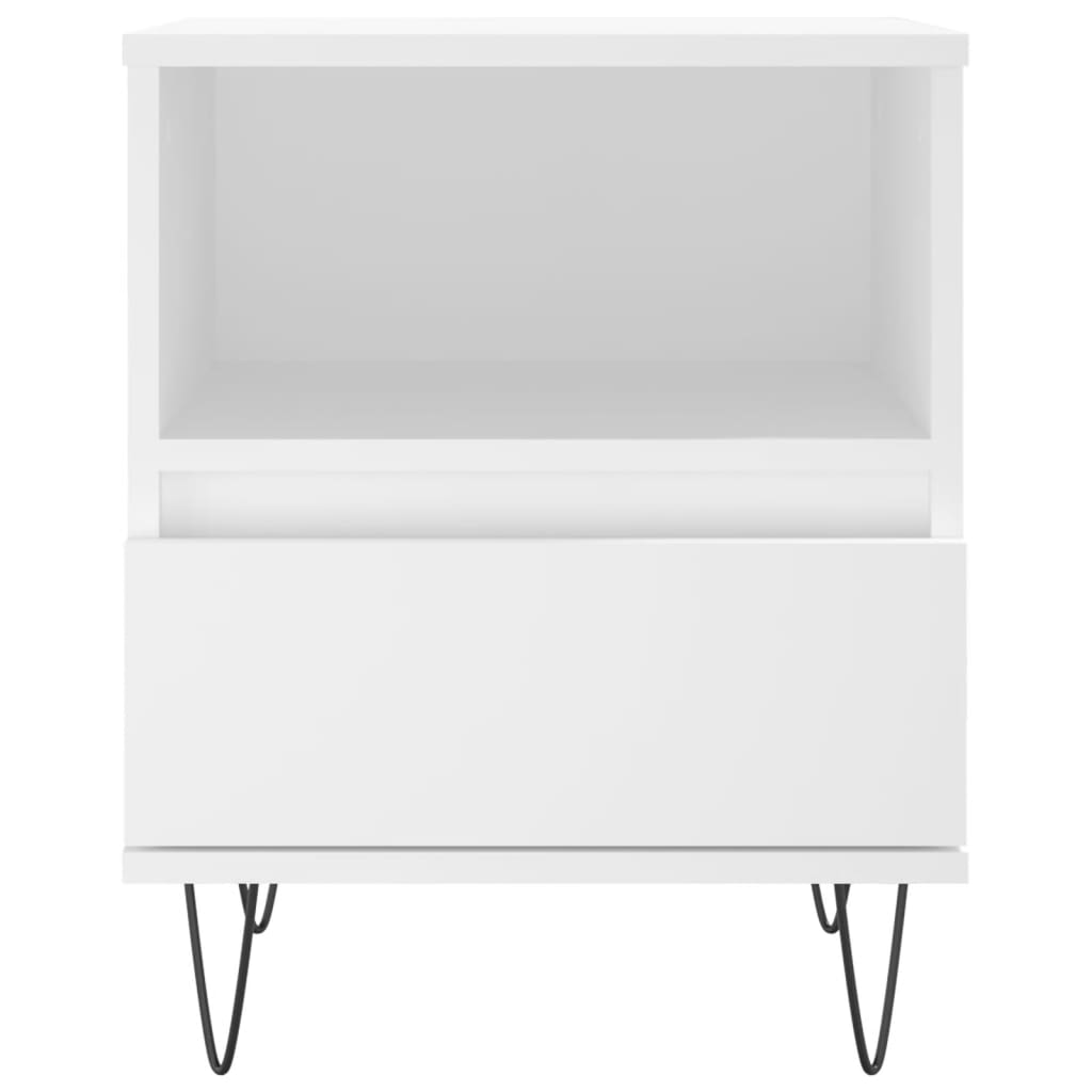 vidaXL Κομοδίνο Λευκό 40 x 35 x 50 εκ. από Επεξεργασμένο Ξύλο