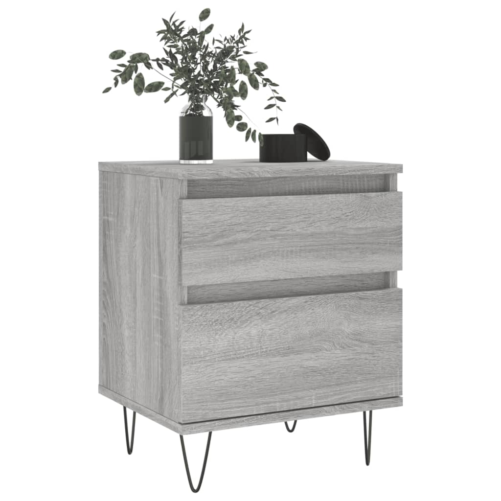 vidaXL Κομοδίνο Γκρι Sonoma 40 x 35 x 50 εκ. από Επεξεργασμένο Ξύλο