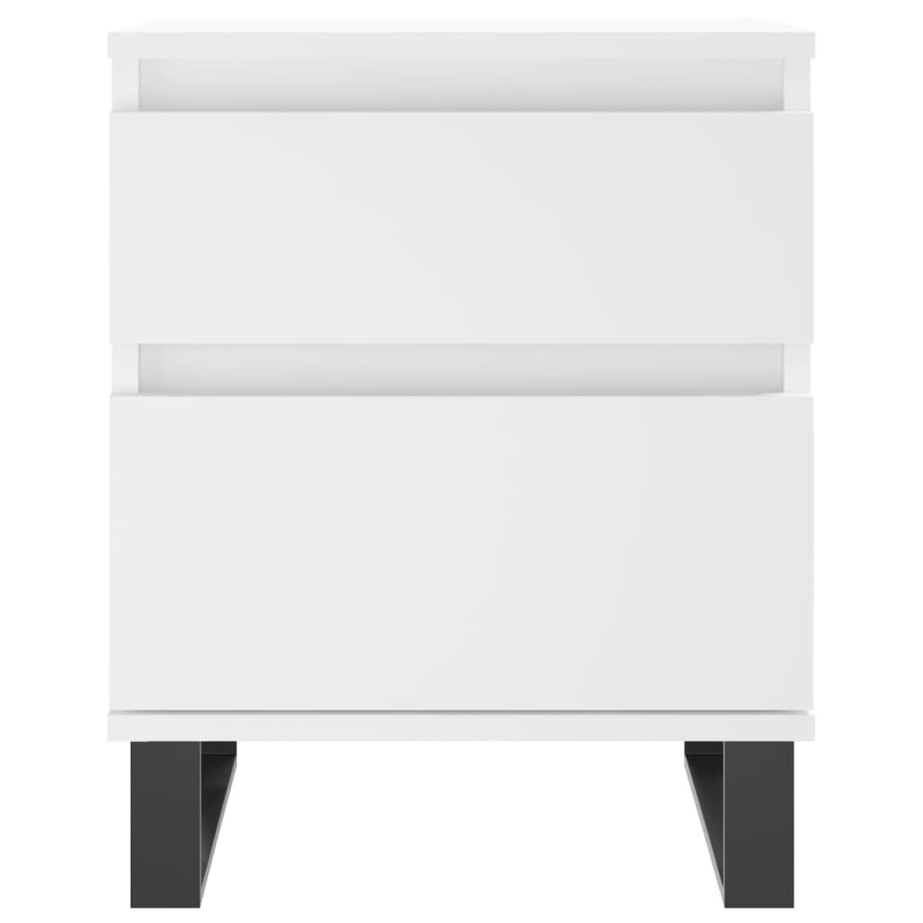 vidaXL Κομοδίνο Λευκό 40 x 35 x 50 εκ. από Επεξεργασμένο Ξύλο