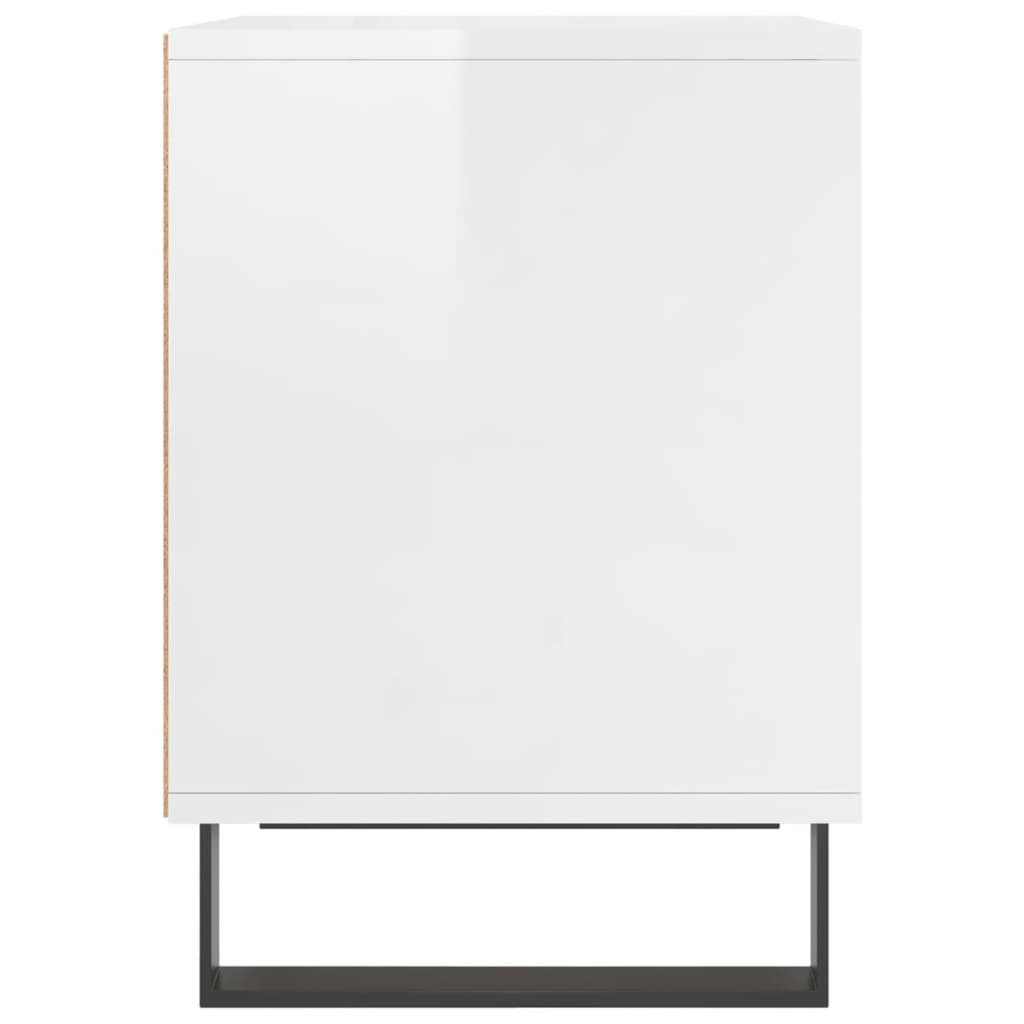 vidaXL Κομοδίνα 2 τεμ. Γυαλ. Λευκό 40 x 35 x 50 εκ. Επεξεργασμένο Ξύλο