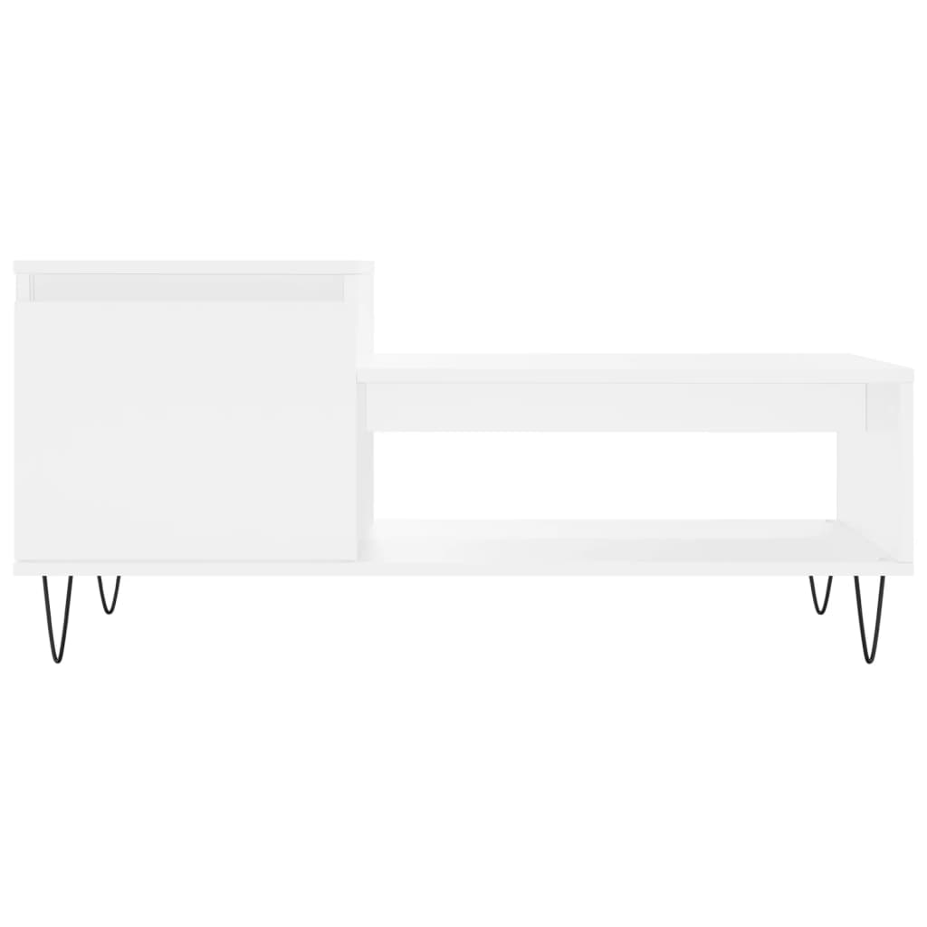 vidaXL Τραπεζάκι Σαλονιού Λευκό 100x50x45 εκ. Επεξεργασμένο Ξύλο