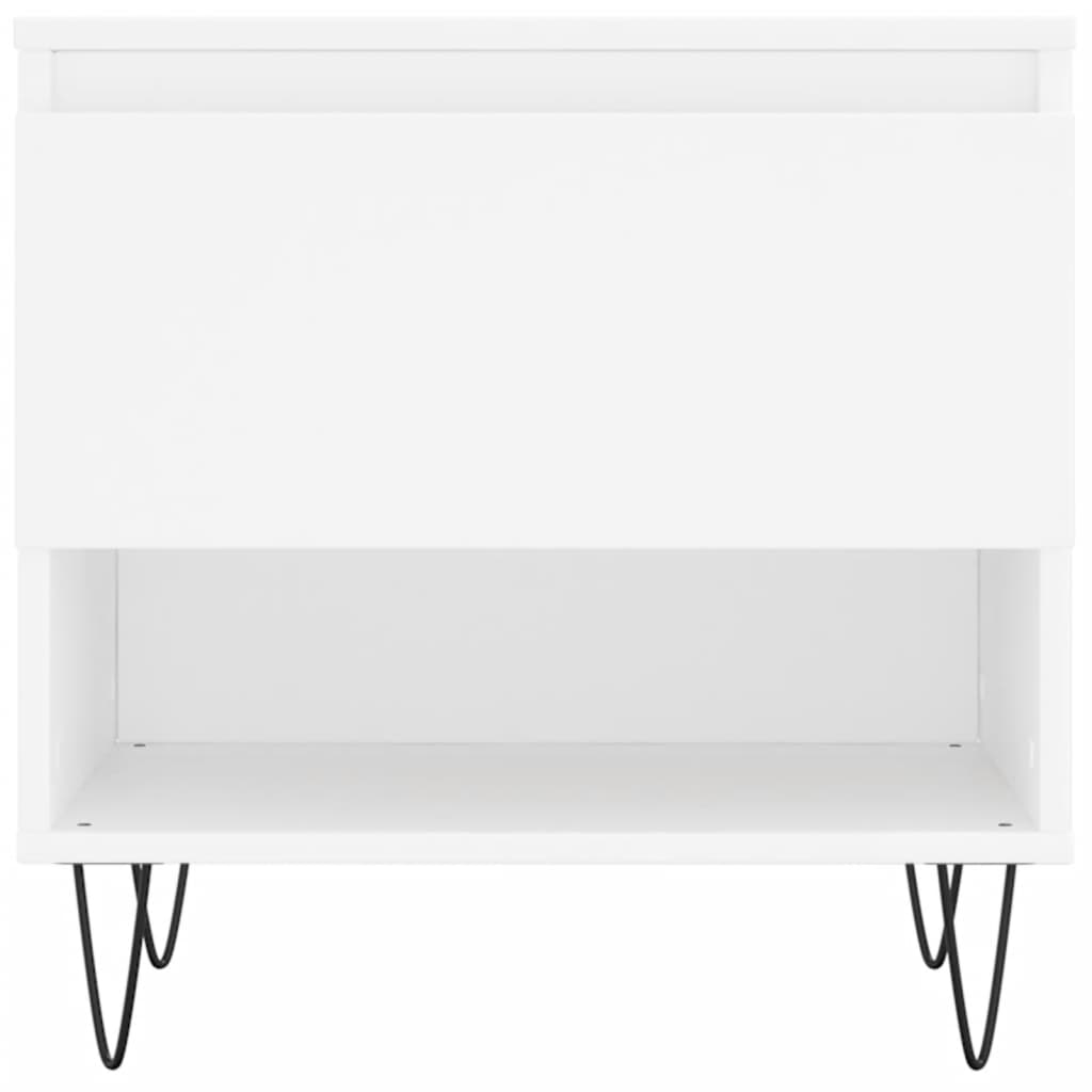 vidaXL Τραπεζάκια Σαλονιού 2 τεμ. Λευκά 50x46x50 εκ Επεξεργασμένο Ξύλο