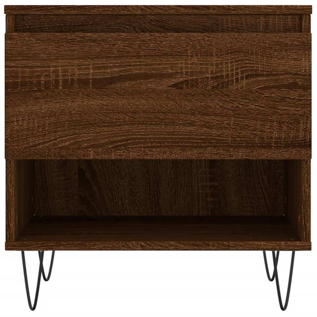 vidaXL Τραπεζάκια Σαλονιού 2 τεμ. Καφέ Δρυς 50x46x50 εκ. Επεξ. Ξύλο