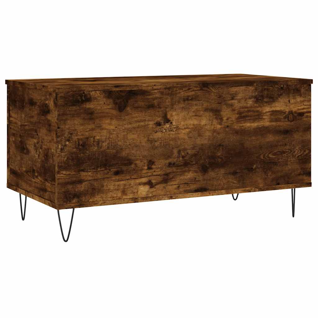 vidaXL Τραπεζάκι Σαλονιού Καπνιστή Δρυς 90x44,5x45 εκ. Επεξ. Ξύλο