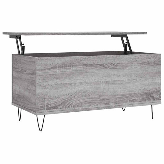 vidaXL Τραπεζάκι Σαλονιού Γκρι Sonoma 90x44,5x45 εκ.Επεξεργασμένο Ξύλο