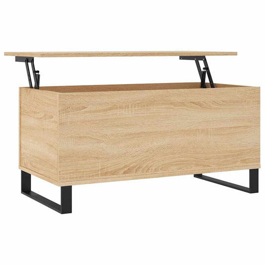 vidaXL Τραπεζάκι Σαλονιού Sonoma Δρυς 90x44,5x45εκ. Επεξεργασμένο Ξύλο