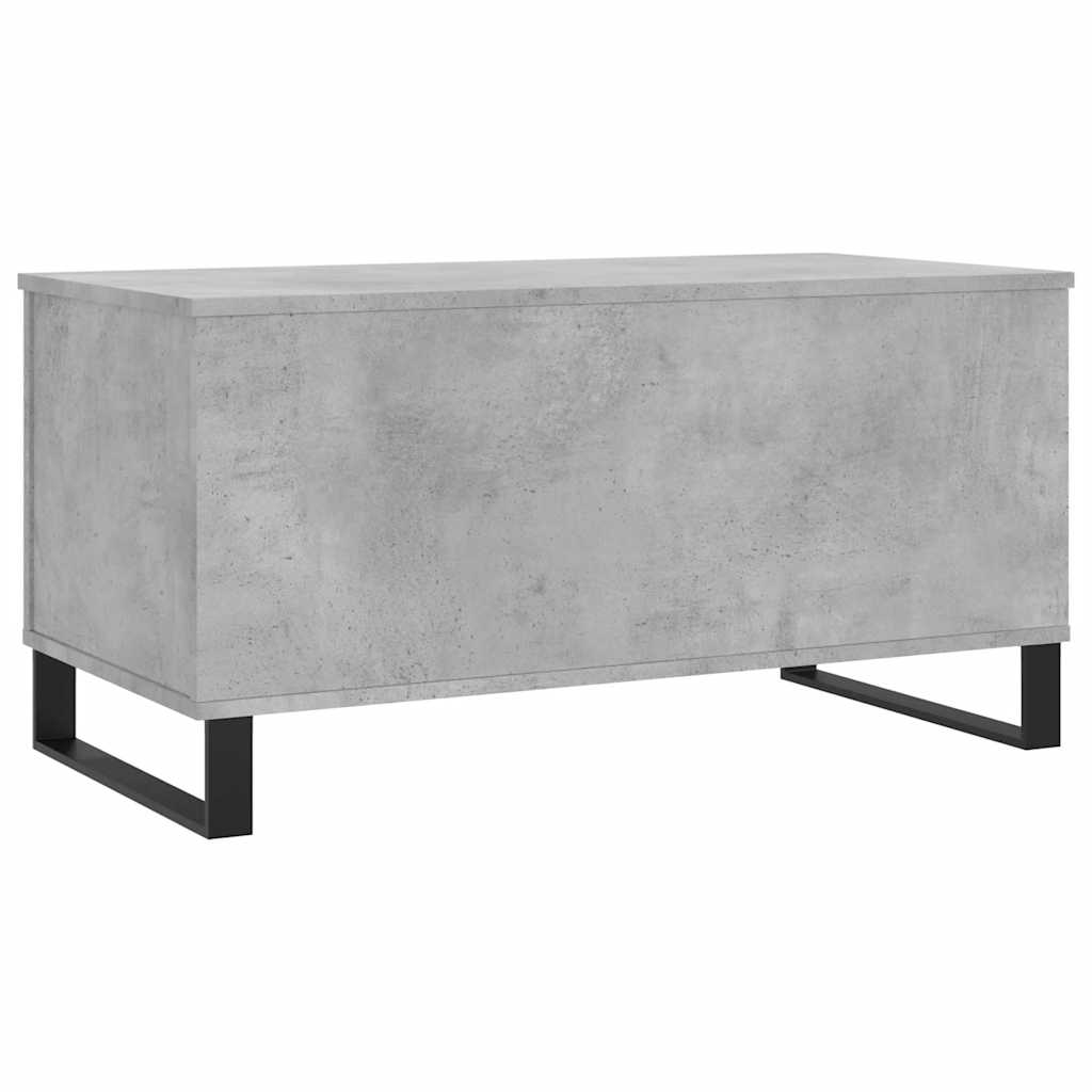 vidaXL Τραπεζάκι Σαλονιού Γκρι Σκυροδ. 90x44,5x45 εκ. Επεξεργ. Ξύλο