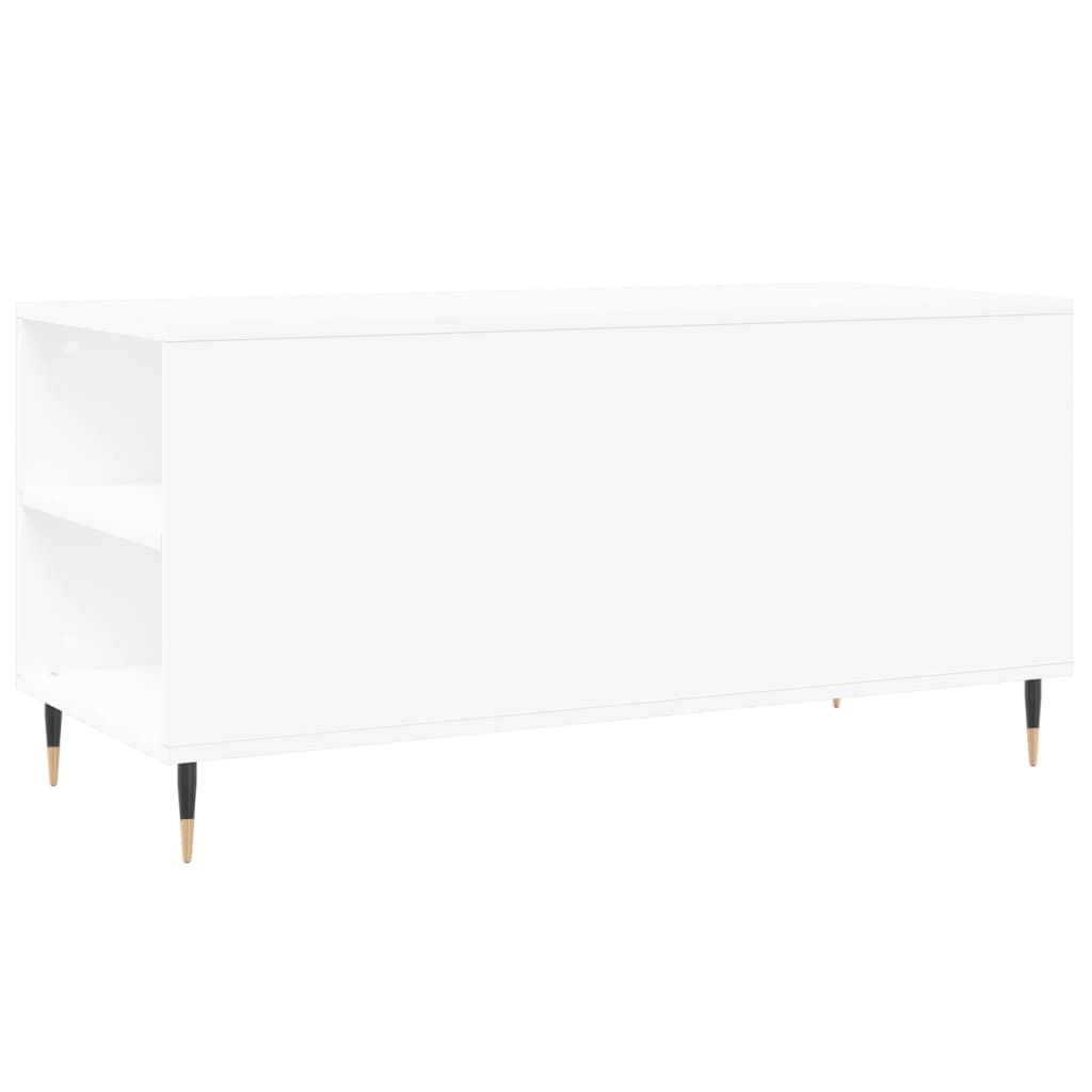 vidaXL Τραπεζάκι Σαλονιού Λευκό 102x44,5x50 εκ. από Επεξεργασμένο Ξύλο