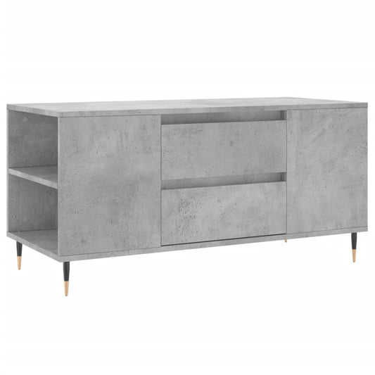 vidaXL Τραπεζάκι Σαλονιού Γκρι Σκυροδεμ. 102x44,5x50 εκ. Επεξεργ. Ξύλο
