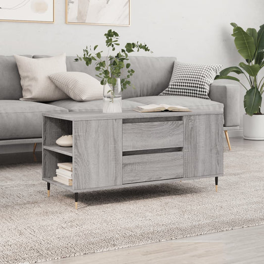 vidaXL Τραπεζάκι Σαλονιού Γκρι Sonoma 102x44,5x50 εκ.
