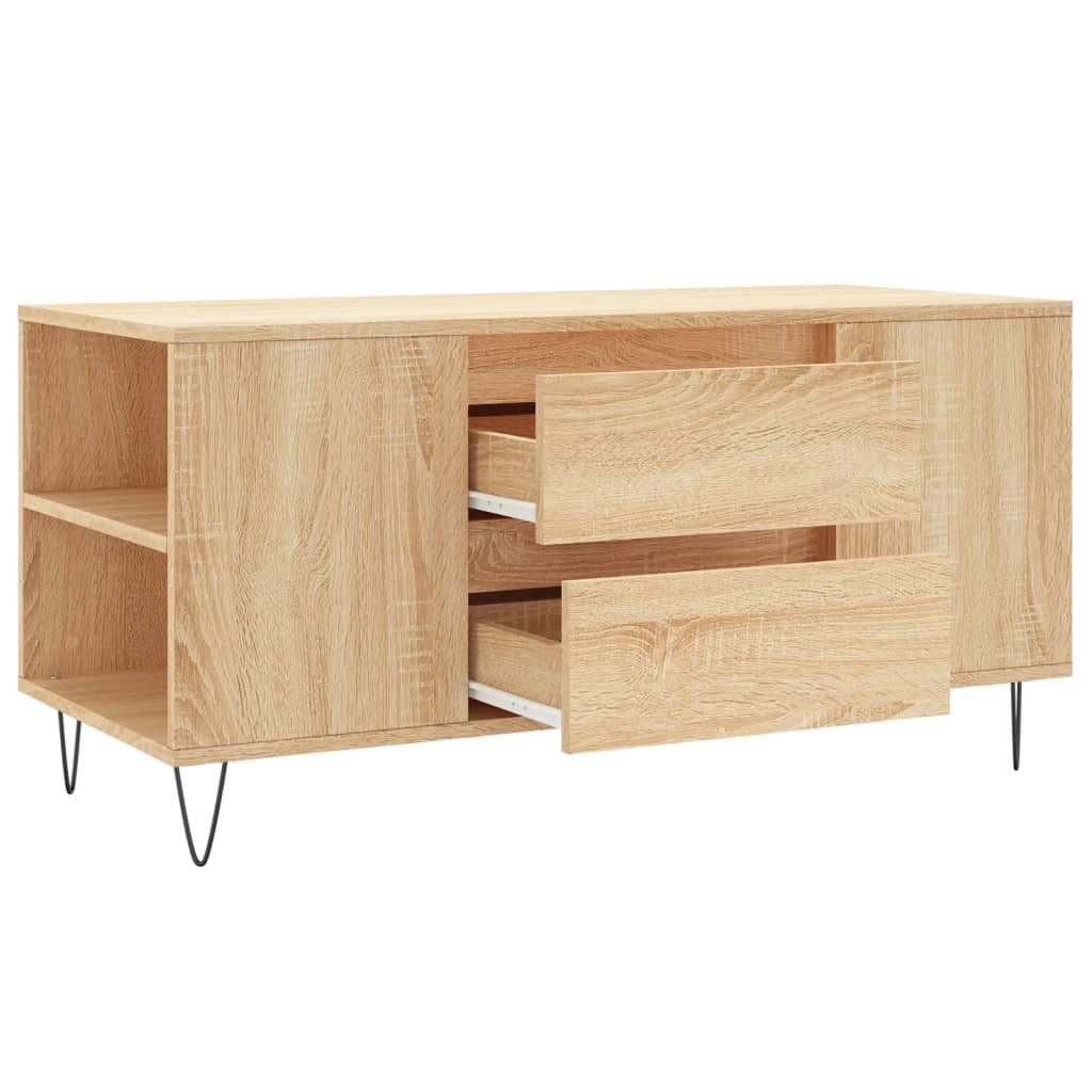 vidaXL Τραπεζάκι Σαλονιού Sonoma Δρυς 102x44,5x50 εκ. Επεξεργ. Ξύλο