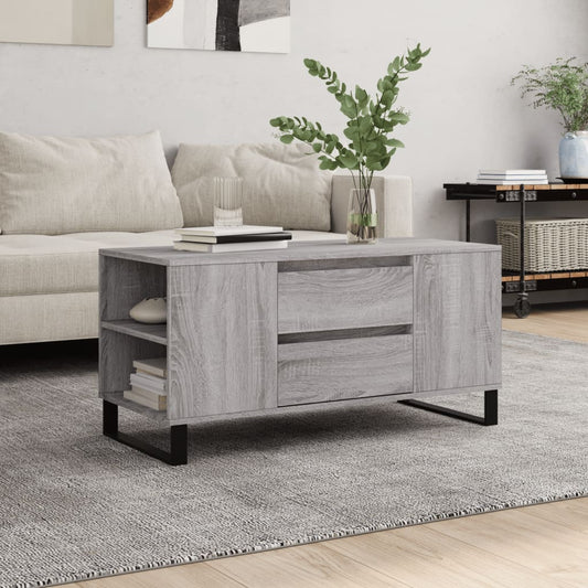 vidaXL Τραπεζάκι Σαλονιού Γκρι Sonoma 102x44,5x50 εκ.