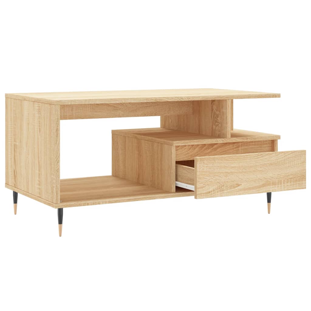 vidaXL Τραπεζάκι Σαλονιού Sonoma Δρυς 90x49x45 εκ. Επεξεργασμένο Ξύλο