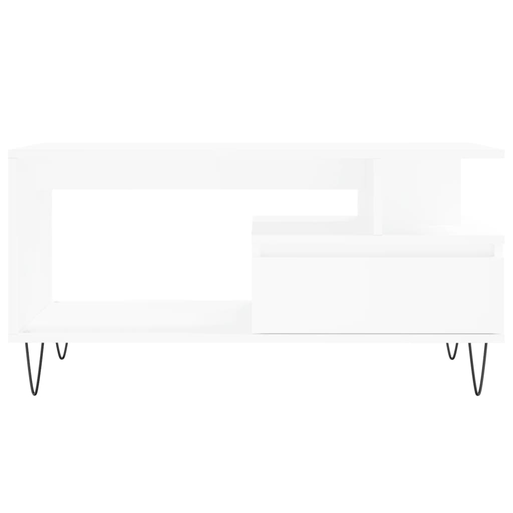 vidaXL Τραπεζάκι Σαλονιού Λευκό 90 x 49 x45 εκ. από Επεξεργασμένο Ξύλο