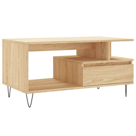 vidaXL Τραπεζάκι Σαλονιού Sonoma Δρυς 90x49x45 εκ. Επεξεργασμένο Ξύλο