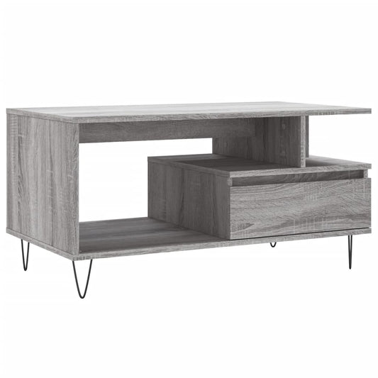 vidaXL Τραπεζάκι Σαλονιού Γκρι Sonoma 90x49x45 εκ.Επεξεργασμένο Ξύλο
