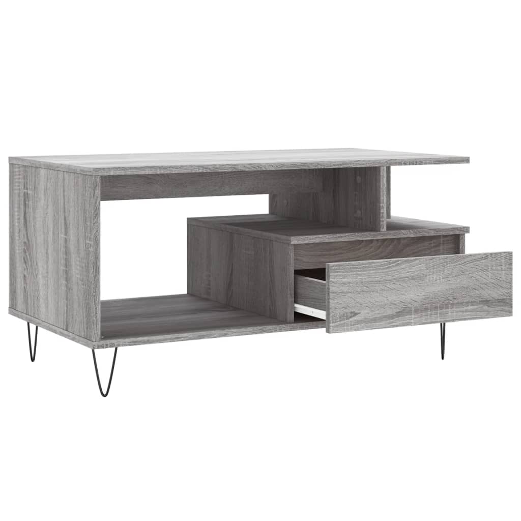 vidaXL Τραπεζάκι Σαλονιού Γκρι Sonoma 90x49x45 εκ.Επεξεργασμένο Ξύλο
