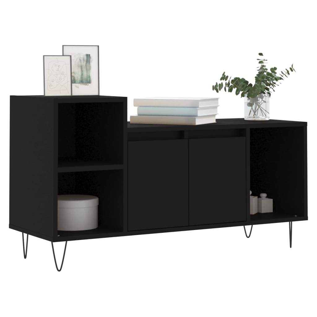 vidaXL Έπιπλο Τηλεόρασης Μαύρο 100x35x55 εκ. Επεξ. Επεξεργασμένο Ξύλο
