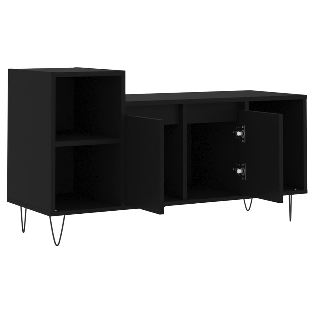 vidaXL Έπιπλο Τηλεόρασης Μαύρο 100x35x55 εκ. Επεξ. Επεξεργασμένο Ξύλο