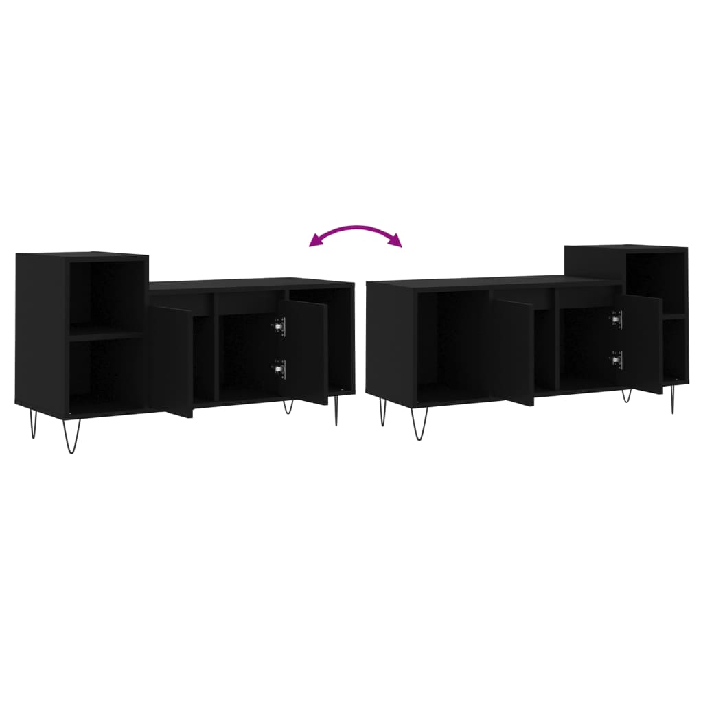 vidaXL Έπιπλο Τηλεόρασης Μαύρο 100x35x55 εκ. Επεξ. Επεξεργασμένο Ξύλο