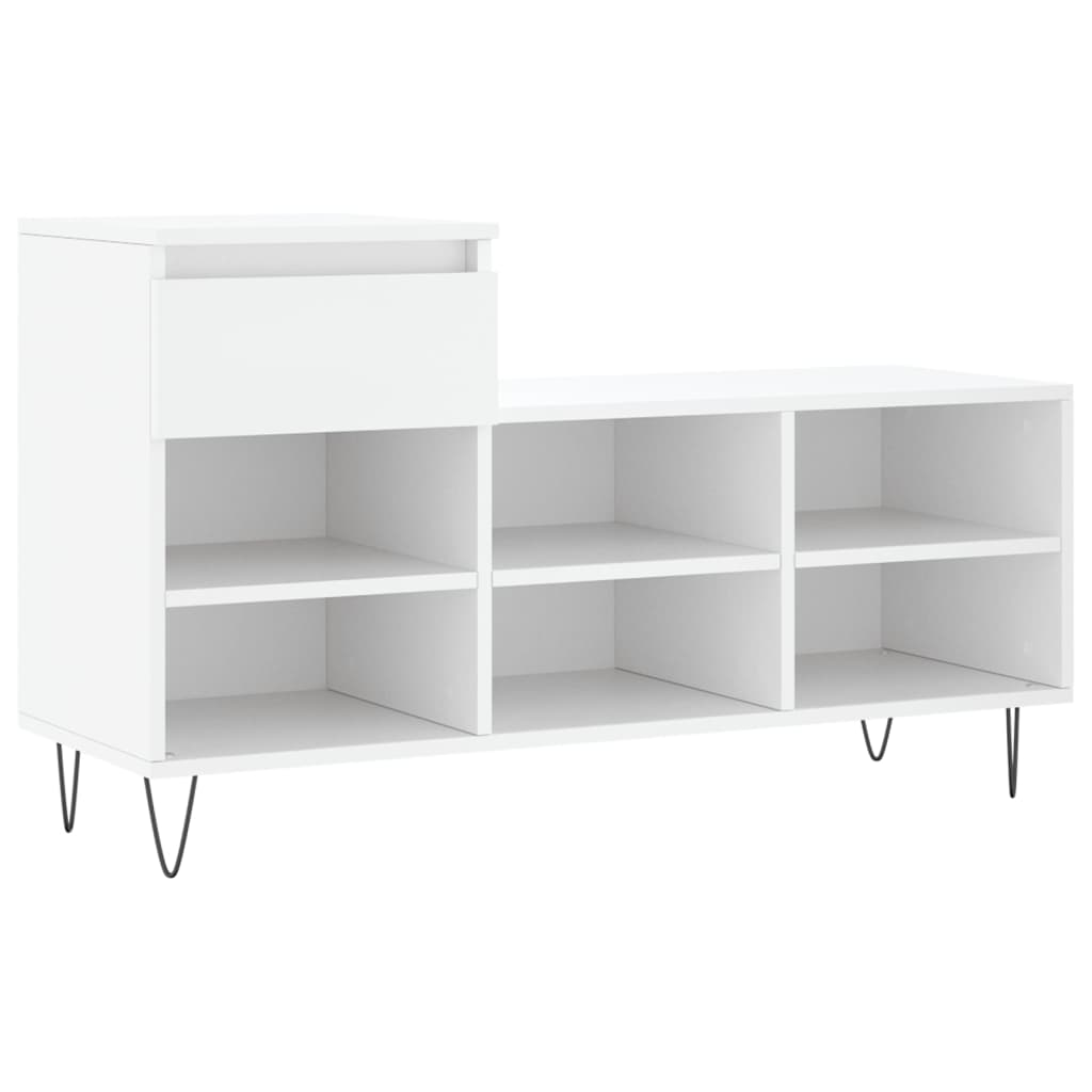 vidaXL Παπουτσοθήκη Λευκή 102x36x60 εκ. από Επεξεργασμένο Ξύλο