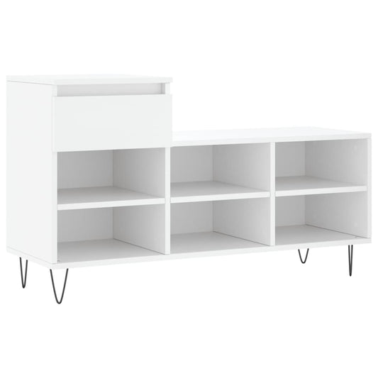 vidaXL Παπουτσοθήκη Λευκή 102x36x60 εκ. από Επεξεργασμένο Ξύλο