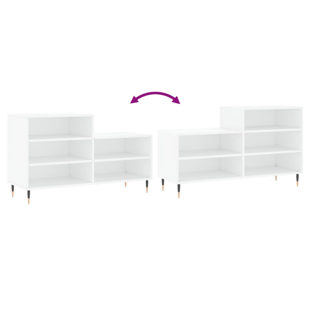 vidaXL Παπουτσοθήκη Λευκή 102x36x60 εκ. από Επεξεργασμένο Ξύλο