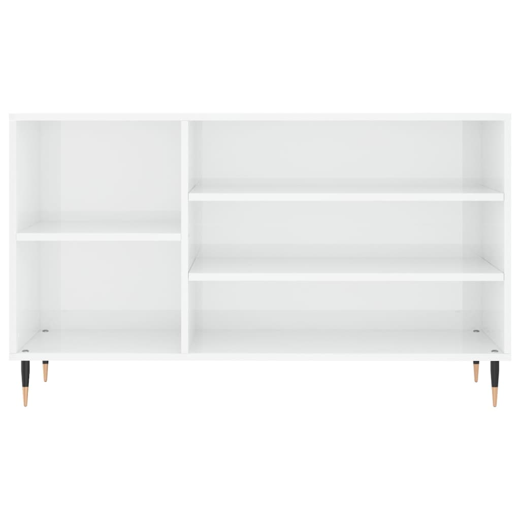 vidaXL Παπουτσοθήκη Γυαλιστερό Λευκό 102x36x60 εκ. Επεξεργασμένο Ξύλο