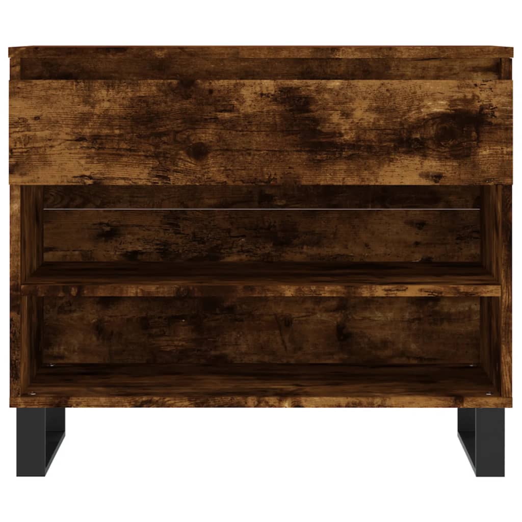 vidaXL Παπουτσοθήκη Καπνιστή Δρυς 70x36x60 εκ. από Επεξεργασμένο Ξύλο