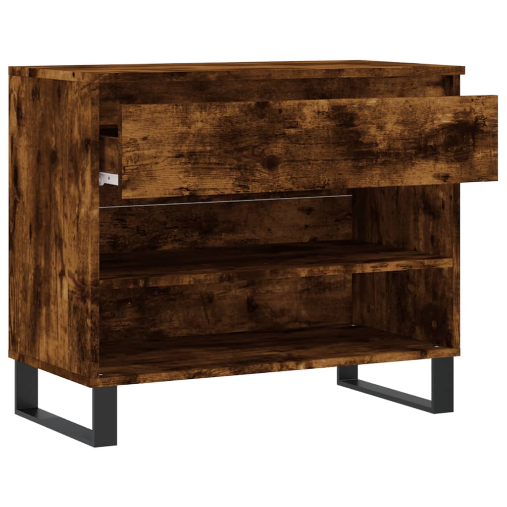 vidaXL Παπουτσοθήκη Καπνιστή Δρυς 70x36x60 εκ. από Επεξεργασμένο Ξύλο