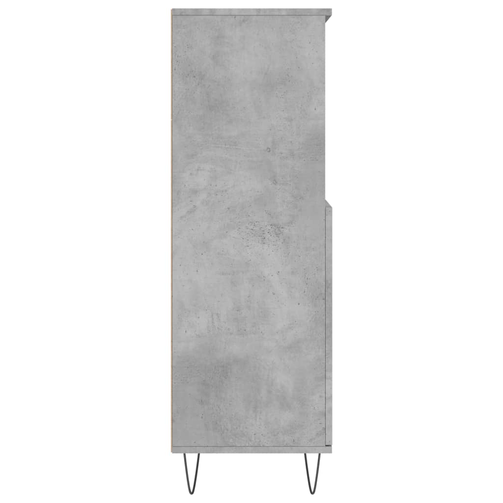 vidaXL Ντουλάπι Γκρι σκυροδέματος 60x36x110 εκ. από Επεξεργασμένο Ξύλο