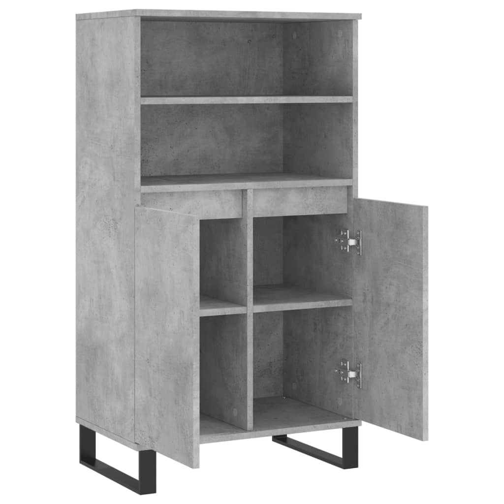 vidaXL Ντουλάπι Γκρι σκυροδέματος 60x36x110 εκ. από Επεξεργασμένο Ξύλο