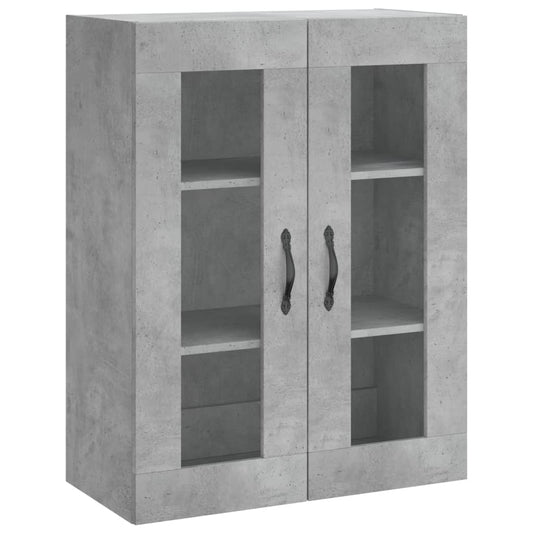 vidaXL Ντουλάπι Επιτοίχιο Γκρι Σκυροδεμ. 69,5x34x90 εκ. Επεξεργ. Ξύλο