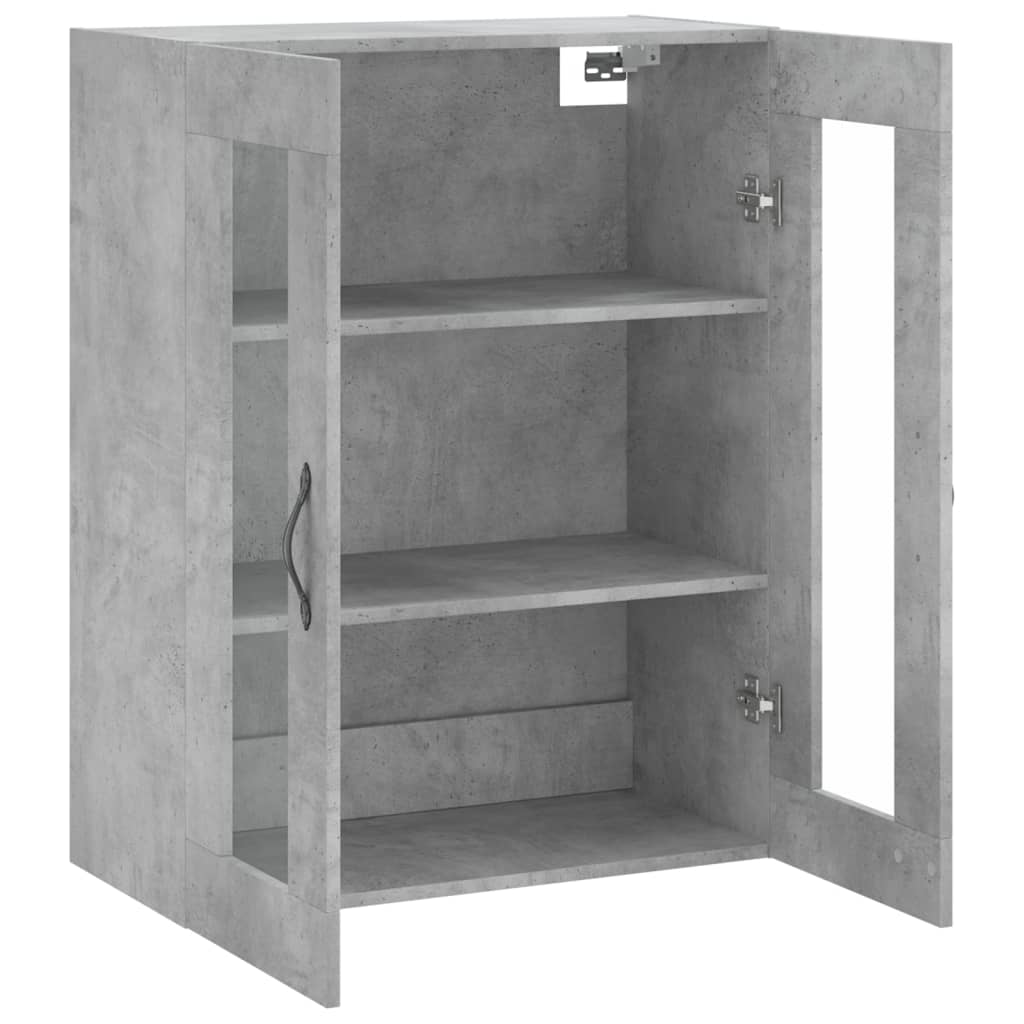 vidaXL Ντουλάπι Επιτοίχιο Γκρι Σκυροδεμ. 69,5x34x90 εκ. Επεξεργ. Ξύλο