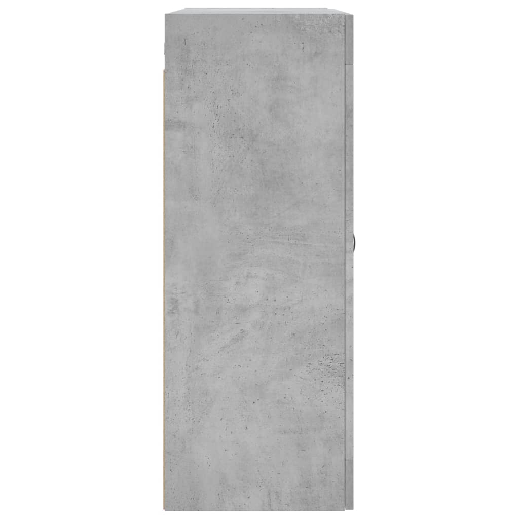 vidaXL Ντουλάπι Επιτοίχιο Γκρι Σκυροδεμ. 69,5x34x90 εκ. Επεξεργ. Ξύλο