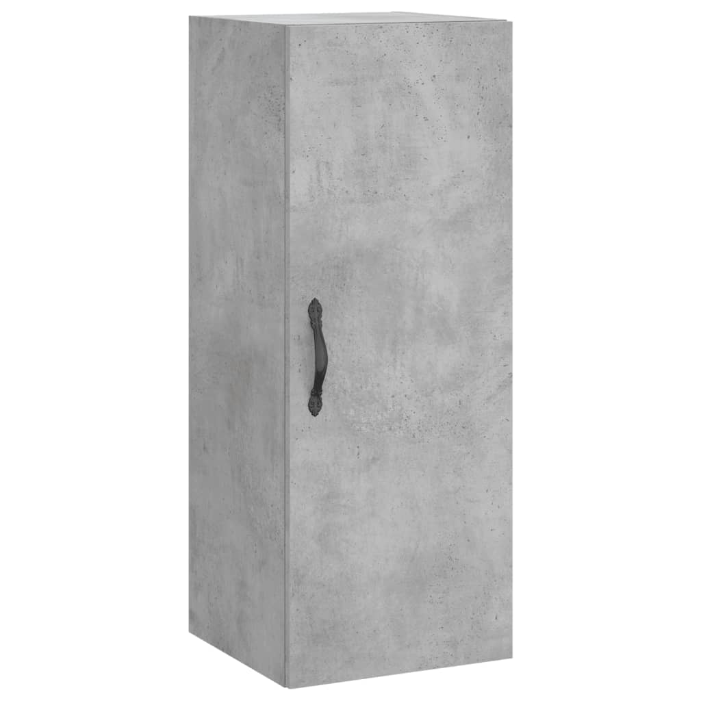 vidaXL Ντουλάπι Τοίχου Γκρι Σκυροδέματος 34,5x34x90 εκ. Επεξεργ. Ξύλο