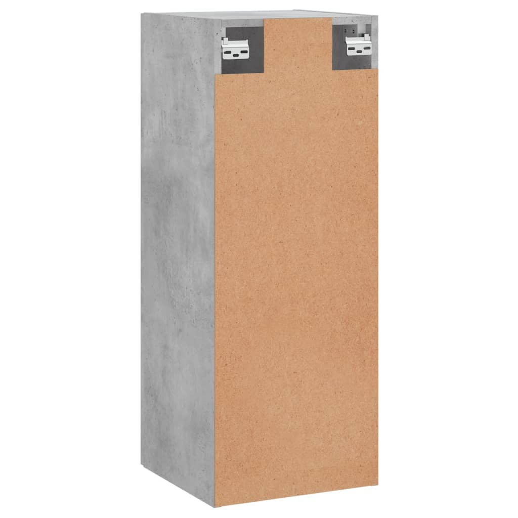 vidaXL Ντουλάπι Τοίχου Γκρι Σκυροδέματος 34,5x34x90 εκ. Επεξεργ. Ξύλο