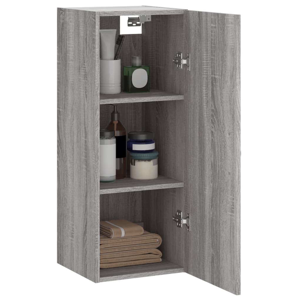 vidaXL Ντουλάπι Τοίχου Γκρι Sonoma 34,5 x 34 x 90 εκ. Επεξεργ. Ξύλο