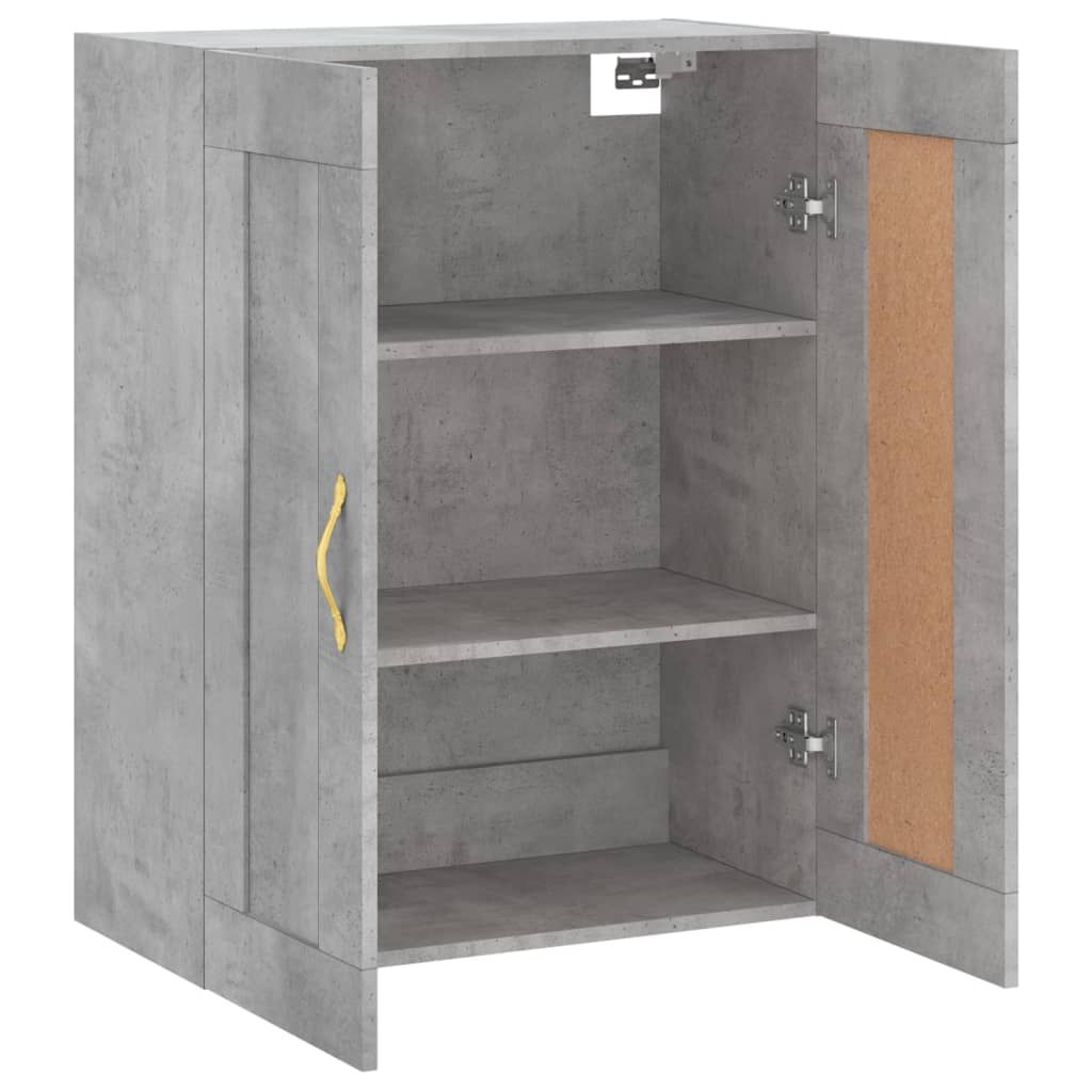 vidaXL Ντουλάπι Επιτοίχιο Γκρι Σκυροδεμ. 69,5x34x90 εκ. Επεξεργ. Ξύλο