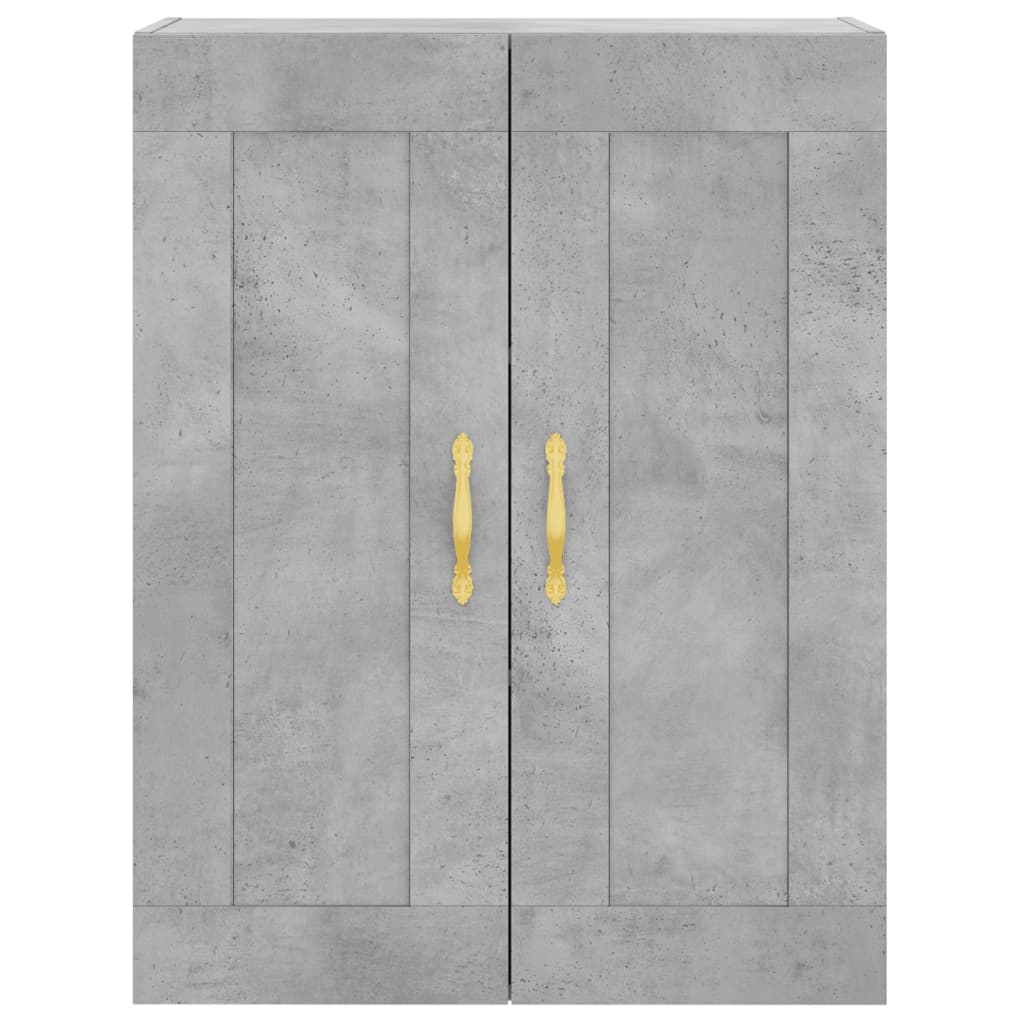 vidaXL Ντουλάπι Επιτοίχιο Γκρι Σκυροδεμ. 69,5x34x90 εκ. Επεξεργ. Ξύλο