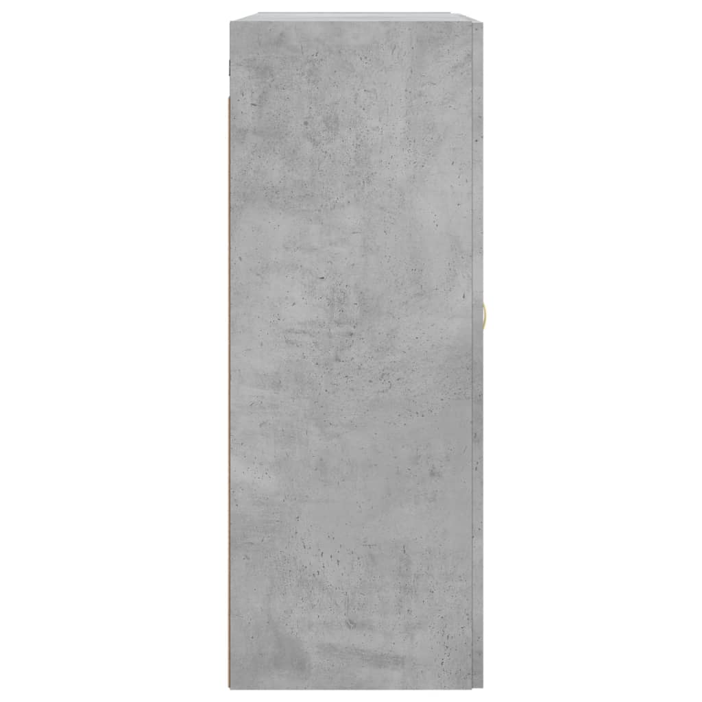 vidaXL Ντουλάπι Επιτοίχιο Γκρι Σκυροδεμ. 69,5x34x90 εκ. Επεξεργ. Ξύλο