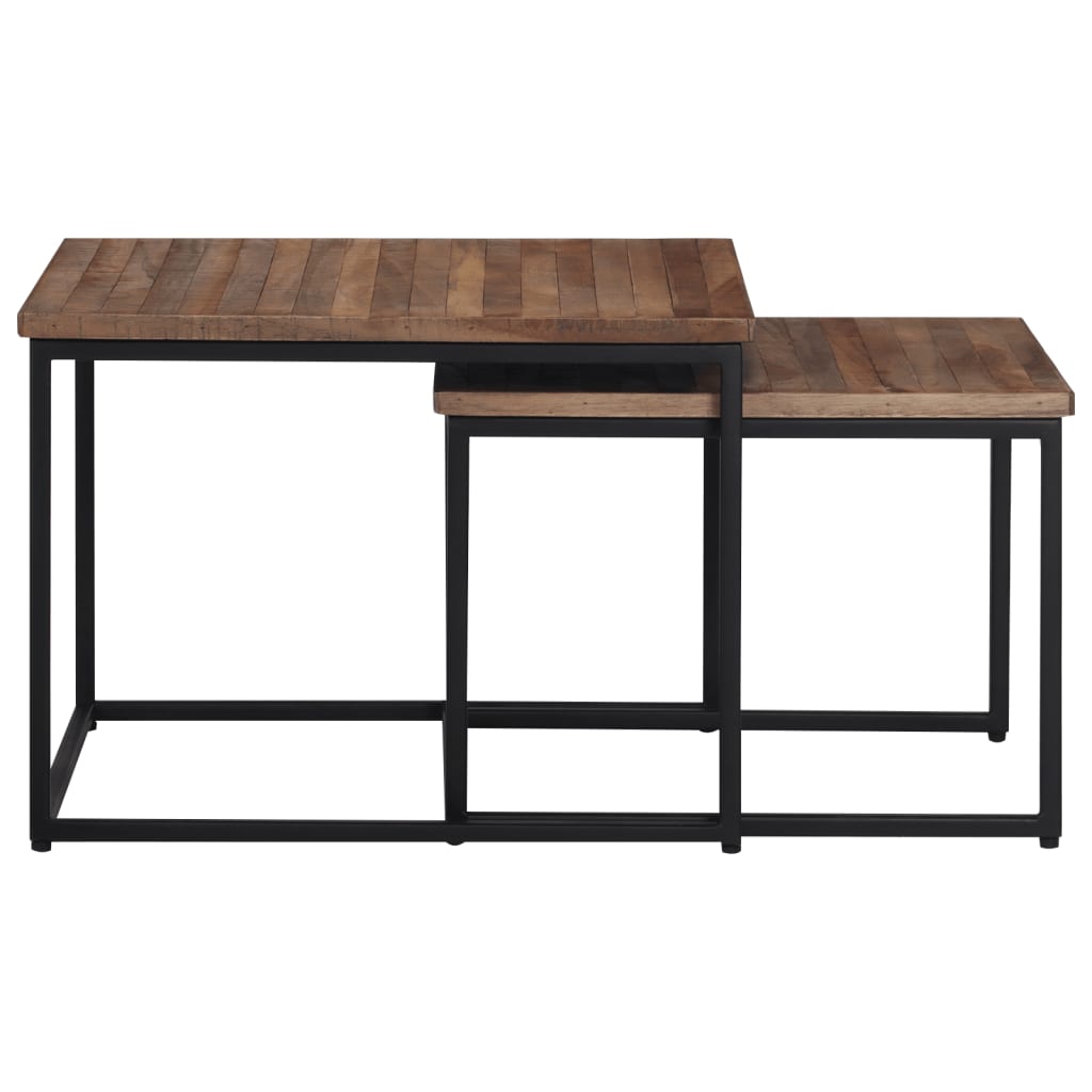 vidaXL Τραπεζάκια Ζιγκόν 2 τεμ. από Μασίφ Ξύλο Teak