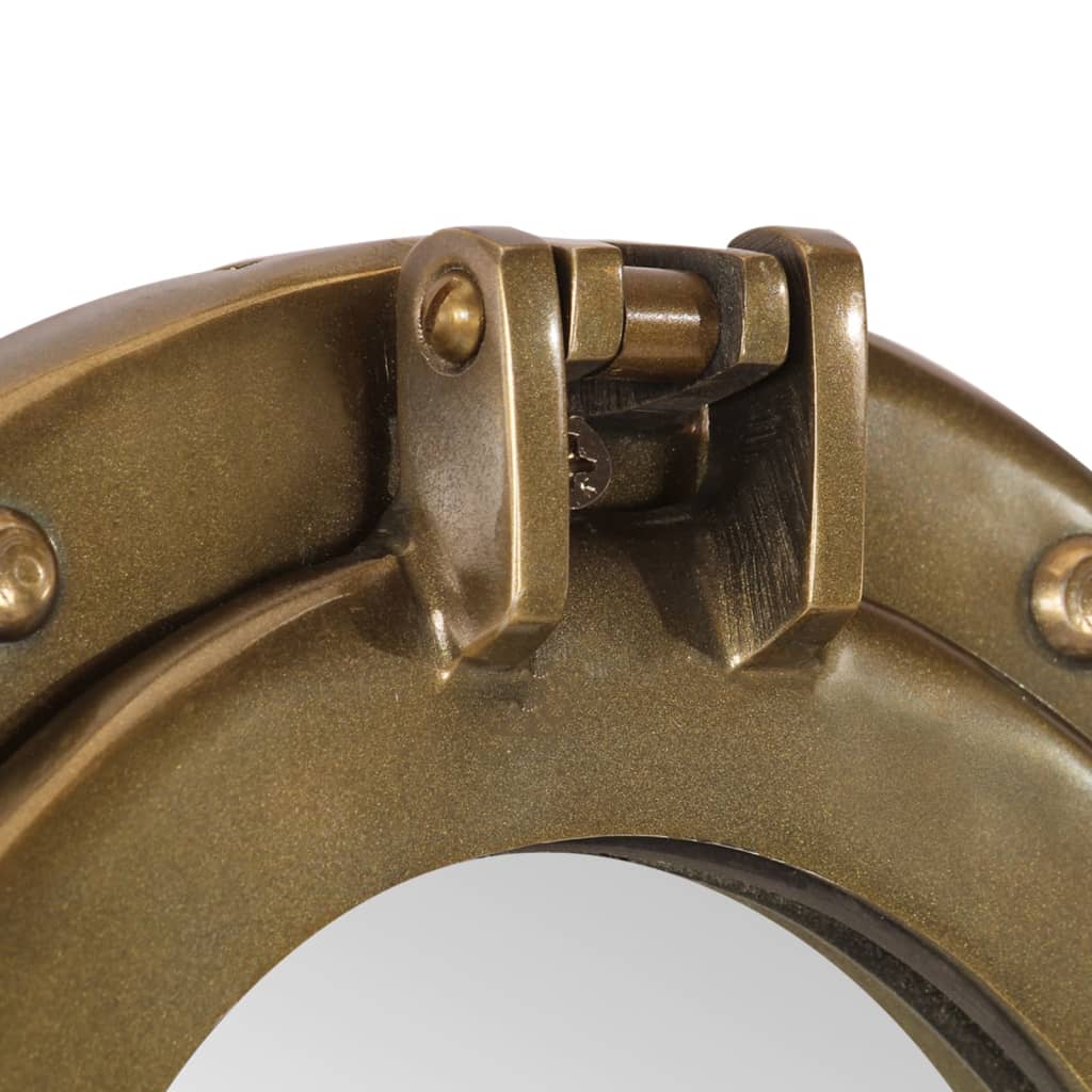 vidaXL Καθρέφτης Φινιστρίνι Τοίχου Ø30 εκ. από Αλουμίνιο και Γυαλί