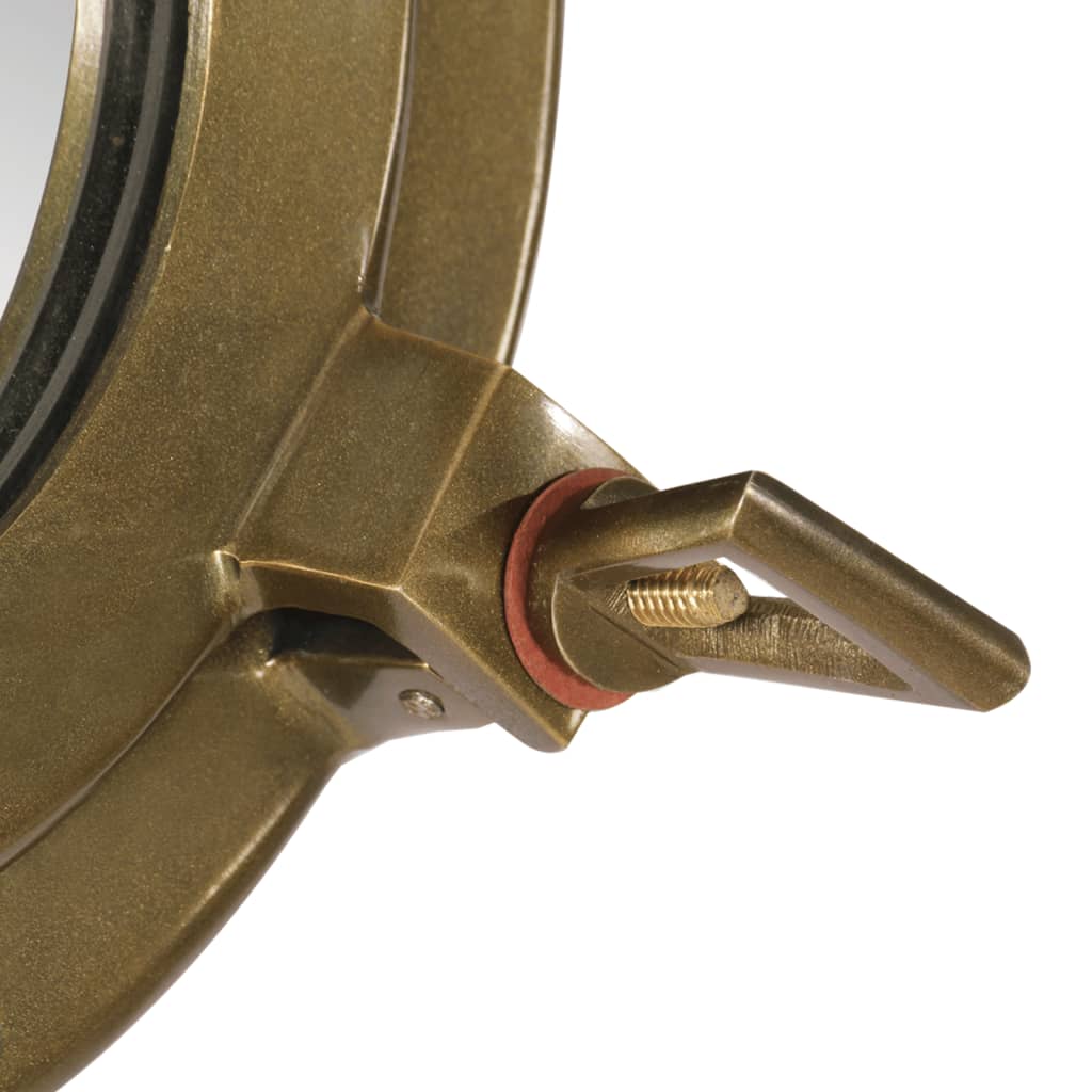 vidaXL Καθρέφτης Φινιστρίνι Τοίχου Ø30 εκ. από Αλουμίνιο και Γυαλί